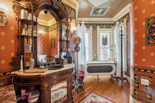 Bathroom, Interior, Wood Texture Flooring