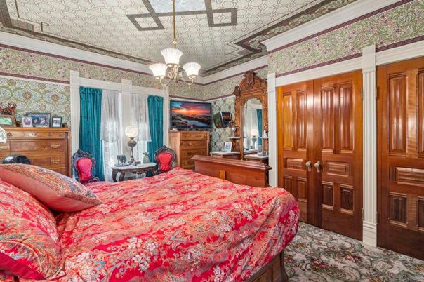 Bedroom, Chandelier, Interior