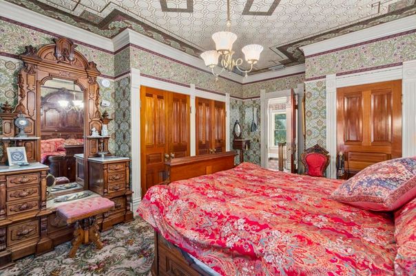 Bedroom, Chandelier, Interior