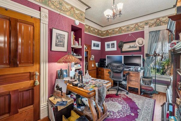 Chandelier, Home Office, Interior, Wood Texture Flooring