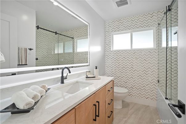 Bathroom, Glass Shower, Interior, Wood Texture Flooring