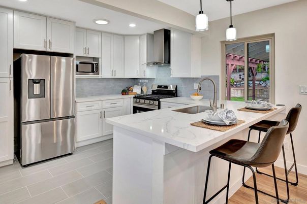 Interior, Kitchen, Pendant Lights, Recessed Lighting, Stainless Steel Appliances