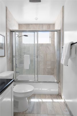 Bathroom, Glass Shower, Interior, Marble Walls, Recessed Lighting