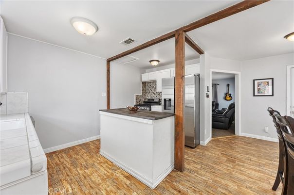 Interior, Kitchen, Wood Texture Flooring