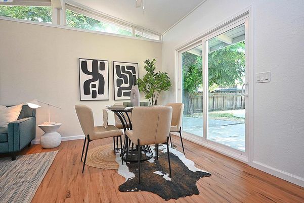 Dining room, Interior, Wood Texture Flooring