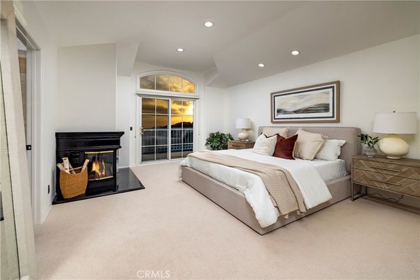 Bedroom, Fireplace, Interior, Recessed Lighting
