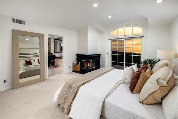 Bedroom, Fireplace, Interior, Recessed Lighting