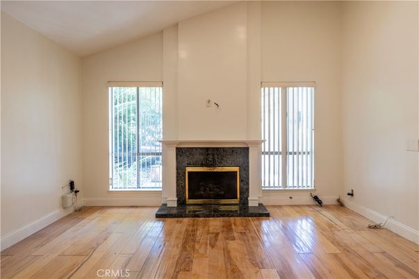 Empty room, Fireplace, Interior, Wood Texture Flooring