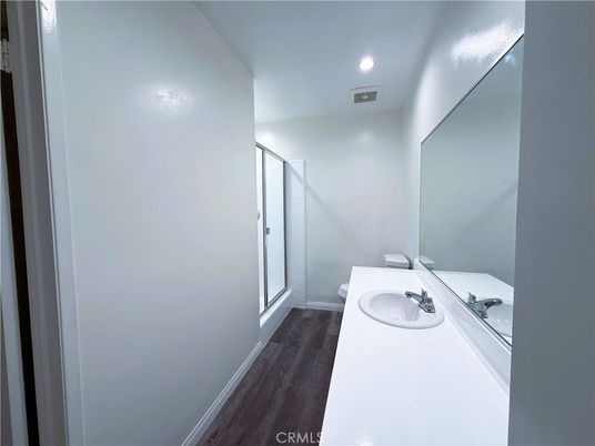 Bathroom, Interior, Recessed Lighting, Wood Texture Flooring