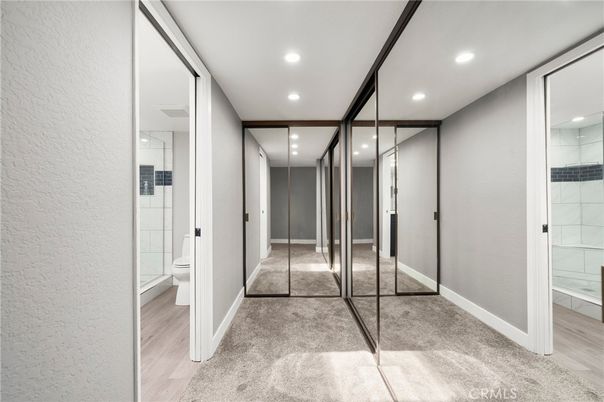 Bathroom, Interior, Recessed Lighting, Wood Texture Flooring
