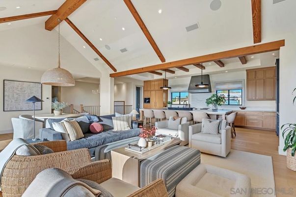 Dining room, Interior, Kitchen, Living room, Pendant Lights, Recessed Lighting, Wooden Beams, Wood Texture Flooring