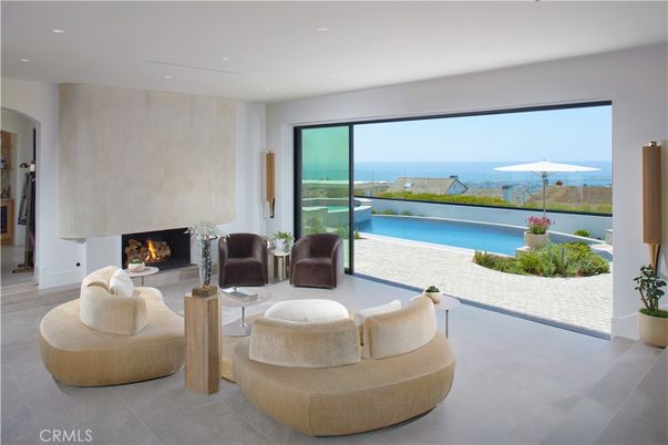 Fireplace, Interior, Living room, Recessed Lighting, Water