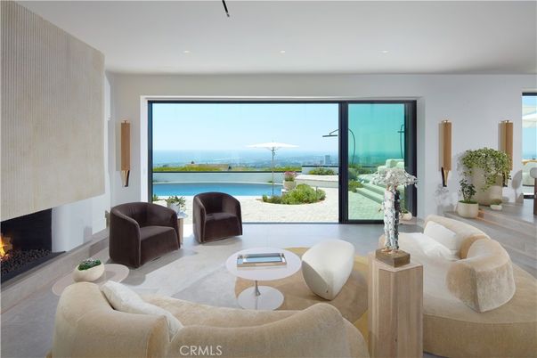 Fireplace, Interior, Living room, Recessed Lighting, Water
