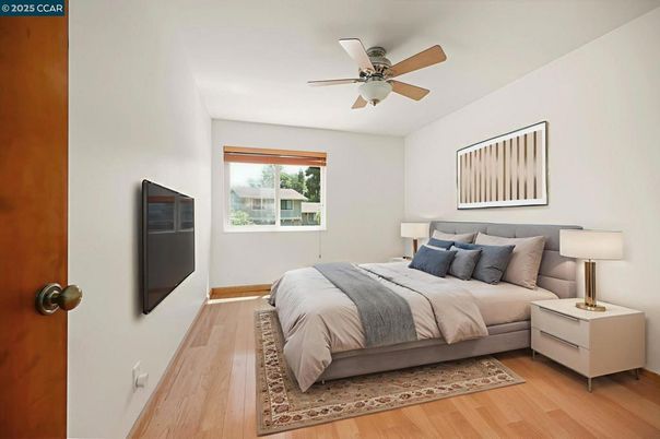 Bedroom, Interior, Wood Texture Flooring