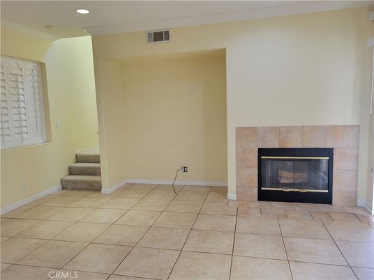 Empty room, Fireplace, Interior, Recessed Lighting