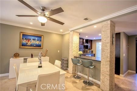 Dining room, Interior, Kitchen, Recessed Lighting