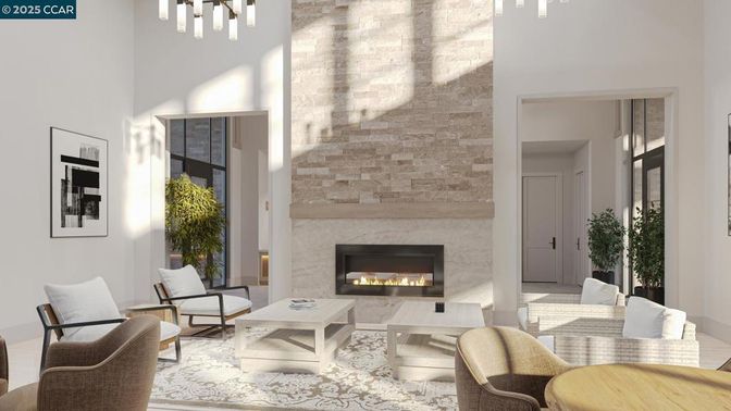 Fireplace, Interior, Living room, Pendant Lights