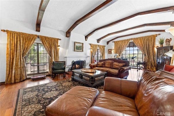 Fireplace, Interior, Living room, Wooden Beams, Wood Texture Flooring