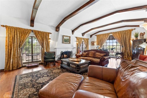 Fireplace, Interior, Living room, Wooden Beams, Wood Texture Flooring