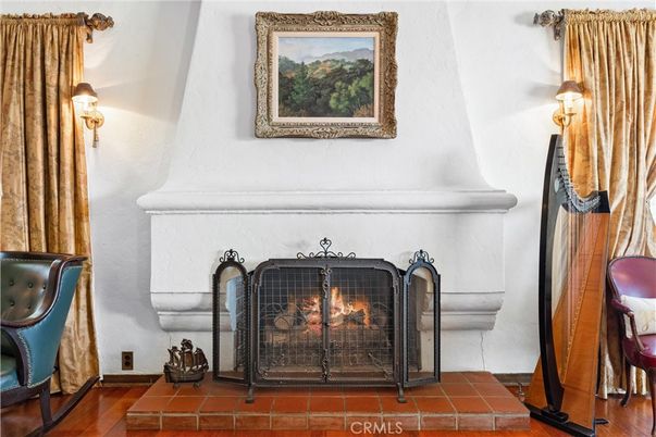 Fireplace, Interior, Wood Texture Flooring