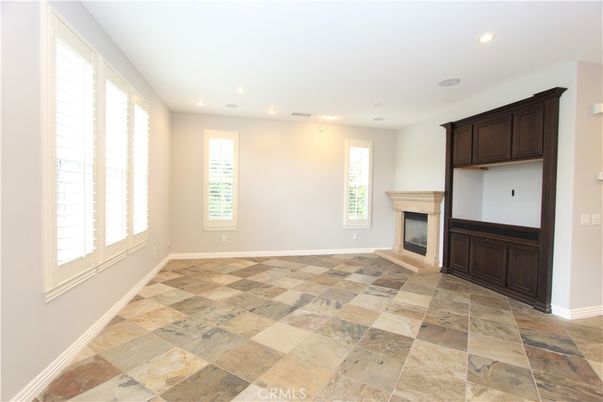 Empty room, Fireplace, Interior, Recessed Lighting