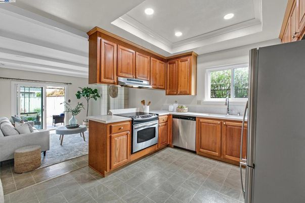 Interior, Kitchen, Living room, Recessed Lighting, Stainless Steel Appliances