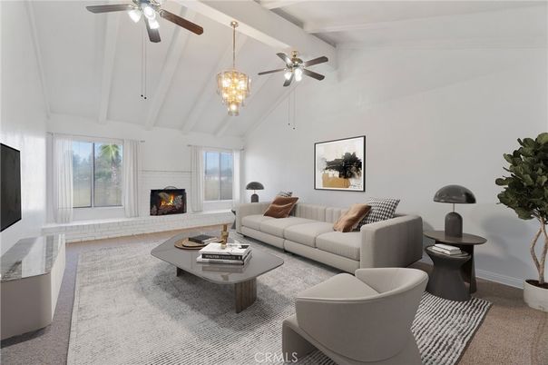 Fireplace, Interior, Living room, Pendant Lights