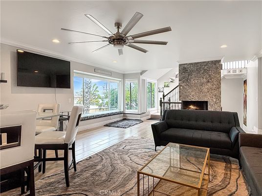 Dining room, Fireplace, Interior, Living room, Recessed Lighting