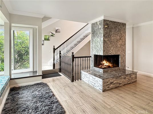 Fireplace, Interior, Wood Texture Flooring