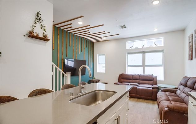 Interior, Kitchen, Living room, Recessed Lighting, Wood Texture Flooring