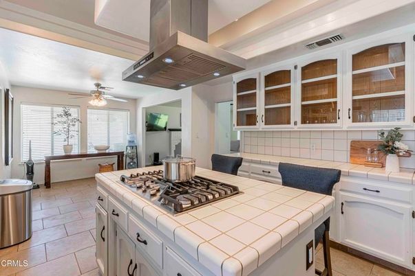 Interior, Kitchen, Recessed Lighting, Tile Countertops