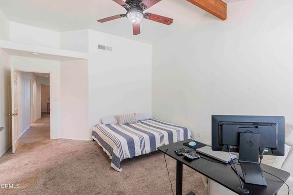 Bedroom, Home Office, Interior, Wooden Beams