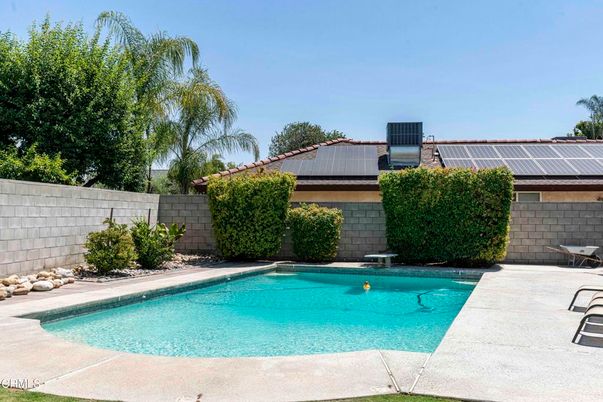 Exterior, Pool, Solar Panels