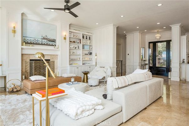 Fireplace, Interior, Living room, Recessed Lighting