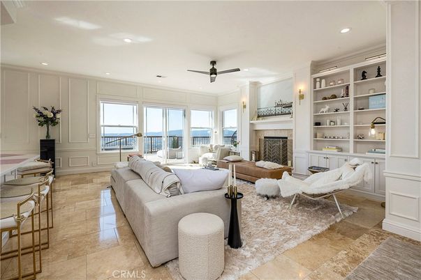 Fireplace, Interior, Living room, Recessed Lighting, Water