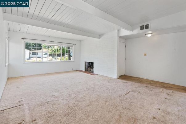 Empty room, Fireplace, Interior
