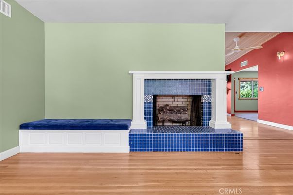 Fireplace, Interior, Wood Texture Flooring
