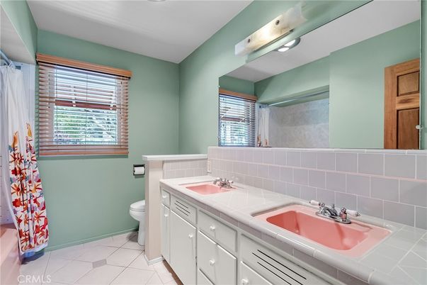 Bathroom, Dual Sink Vanities, Interior, Tile Countertops