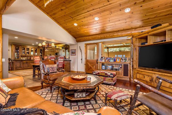 Chandelier, Interior, Living room, Recessed Lighting, Wooden Ceilings, Wood Texture Flooring