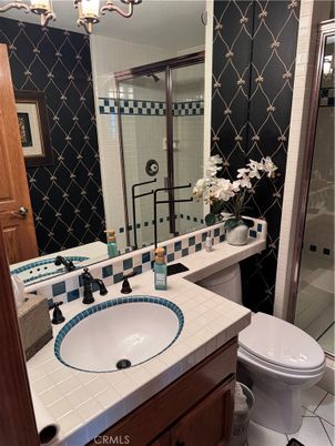 Bathroom, Glass Shower, Interior, Tile Countertops