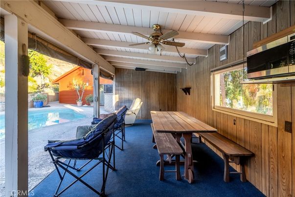 Dining room, Interior, Pool, Wooden Walls