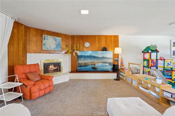 Fireplace, Interior, Living room, Wooden Walls