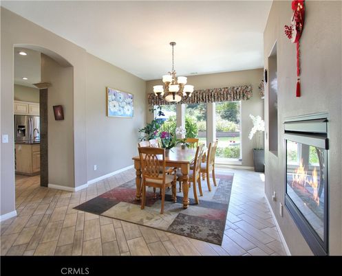 Chandelier, Dining room, Interior, Kitchen, Recessed Lighting, Wood Texture Flooring