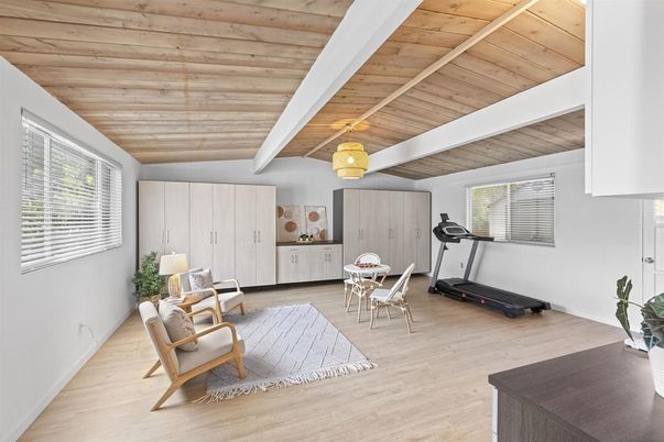 Fitness Equipment, Interior, Wooden Ceilings, Wood Texture Flooring