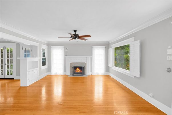 Empty room, Fireplace, Interior, Wood Texture Flooring