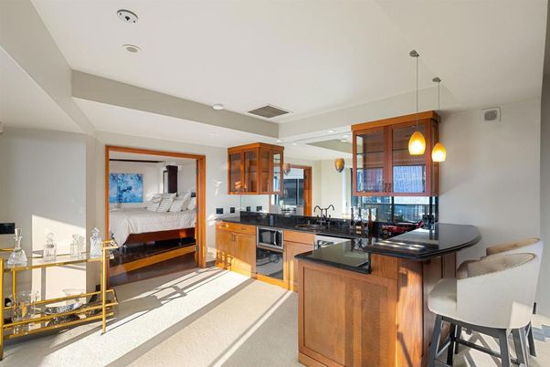 Bedroom, Interior, Pendant Lights, Recessed Lighting