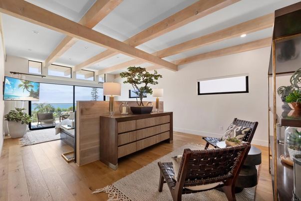 Interior, Recessed Lighting, Water, Wooden Beams, Wood Texture Flooring