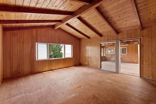 Empty room, Interior, Wooden Beams, Wooden Ceilings, Wood Texture Flooring, Wooden Walls