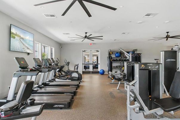 Fitness Equipment, Gym, Interior, Recessed Lighting