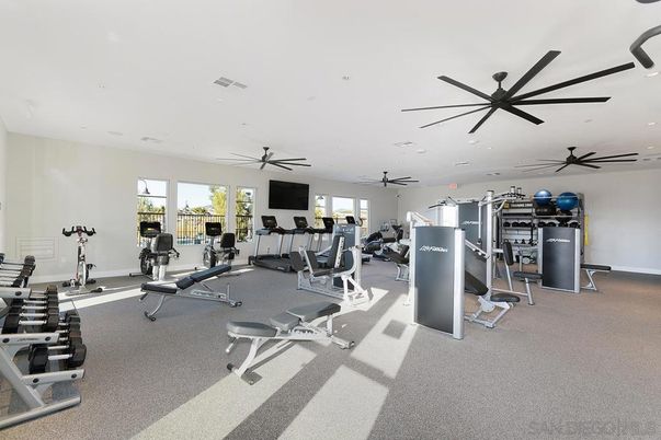 Fitness Equipment, Gym, Interior, Recessed Lighting